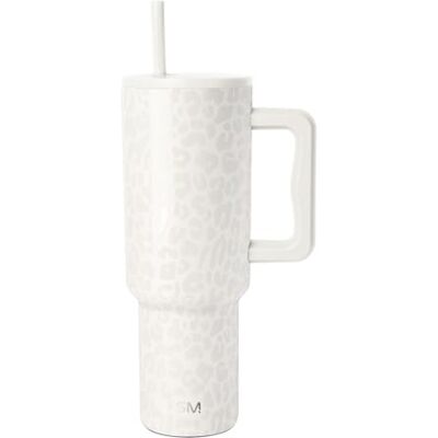 Simple Modern Tumbler 40 oz with Handle and Straw Insulated Stainless Steel Water Bottle Iced Coffee Cup Travel Mug Gifts for Women & Men Trek 1180ml Cream Leopard Simple Modern Tumbler 40 oz with Handle and Straw Insulated Stainless Steel Water Bottle Iced Coffee Cup Travel Mug Gifts for Women & Men Trek 1180ml Cream Leopard