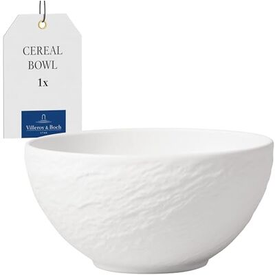 Villeroy & Boch Manufacture Rock Blanc Bowl, 650 ml, Premium Porcelain, White Villeroy & Boch Manufacture Rock Blanc Bowl, 650 ml, Premium Porcelain, White
