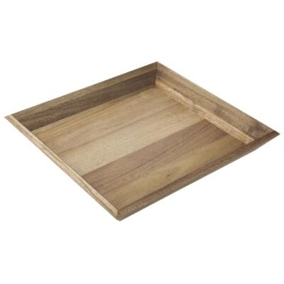 Olympia Acacia Wood Rectangular Tray 380x355mm Fruit, Food Display Platter DP885 Olympia Acacia Wood Rectangular Tray 380x355mm Fruit, Food Display Platter DP885