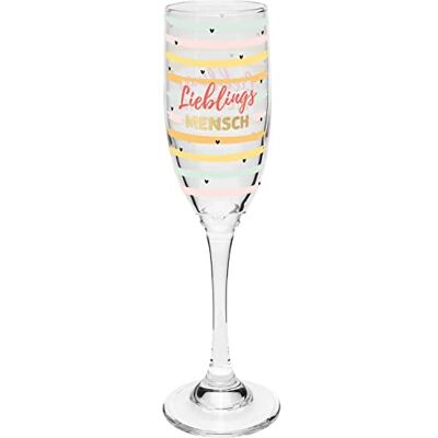 GRUSS & CO Champagne Glass with Human Motif, Printed Secco Glass, Height 22.3 cm, 20 cl, Gift for Birthday, Valentine's Day, 47825 GRUSS & CO Champagne Glass with Human Motif, Printed Secco Glass, Height 22.3 cm, 20 cl, Gift for Birthday, Valentine's Day, 47825