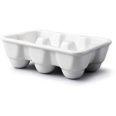 WM Bartleet & Sons Porcelain Divided Egg Box - White - Egg Storage WM Bartleet & Sons Porcelain Divided Egg Box - White - Egg Storage
