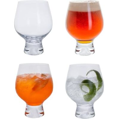 Dartington Crystal Flexi Multi-Use Glasses, Set of 4 – Everyday Drinking Glasses for Beer, Spirits and Cocktails Dartington Crystal Flexi Multi-Use Glasses, Set of 4 – Everyday Drinking Glasses for Beer, Spirits and Cocktails