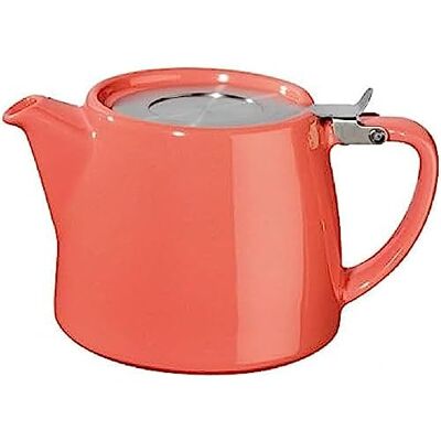 FORLIFE Tea People Stump Teapot 530 mL 18 Oz., Suitable for 2 Cups, Coral,Orange FORLIFE Tea People Stump Teapot 530 mL 18 Oz., Suitable for 2 Cups, Coral,Orange