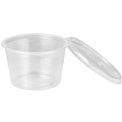 Klika Bak PP 100ml Ø72mm transparent cup - kitchen cup Klika Bak PP 100ml Ø72mm transparent cup - kitchen cup