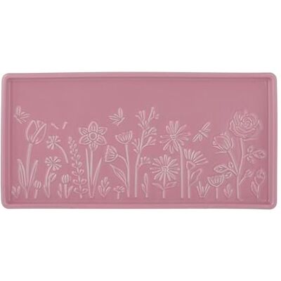 Mason Cash In the Meadow Rectangular Platter 30cm Stoneware Serving Plate, Embossed Floral Design – Ideal for Cakes, Meats, Bread, and Party Nibbles – Microwave & Dishwasher Safe Mason Cash In the Meadow Rectangular Platter 30cm Stoneware Serving Plate, Embossed Floral Design – Ideal for Cakes, Meats, Bread, and Party Nibbles – Microwave & Dishwasher Safe