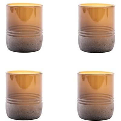 Point-Virgule Set of 4 Auburn Upcycled Glass Glasses 250 ml Point-Virgule Set of 4 Auburn Upcycled Glass Glasses 250 ml