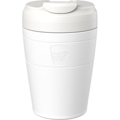 KeepCup Commuter, Insulated Stainless Steel Travel Mug with Leakproof One-Handed Flip Lid, Recycled Steel, BPA Free, Dishwasher Safe, 340ml 12oz Bone White KeepCup Commuter, Insulated Stainless Steel Travel Mug with Leakproof One-Handed Flip Lid, Recycled Steel, BPA Free, Dishwasher Safe, 340ml 12oz Bone White