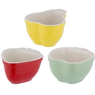 Mason Cash Fruits Ramekins Set of 3 Embossed Stoneware Dessert Dishes Apple, Strawberry & Pear Shaped Ramekins for Crème Brûlée, Dips & Snacks Microwave, Oven & Dishwasher Safe Mason Cash Fruits Ramekins Set of 3 Embossed Stoneware Dessert Dishes Apple, Strawberry & Pear Shaped Ramekins for Crème Brûlée, Dips & Snacks Microwave, Oven & Dishwasher Safe