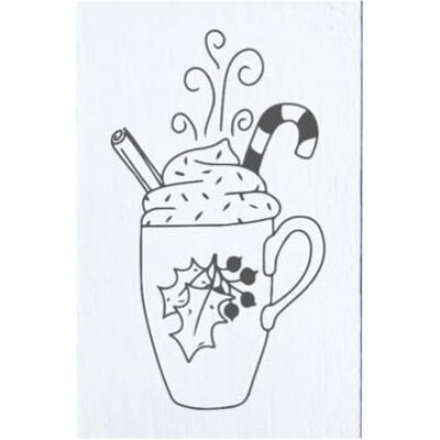 May and Berry Wooden Stamp Christmas Mug 35 x 55 mm White May and Berry Wooden Stamp Christmas Mug 35 x 55 mm White