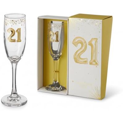 HOX 21st Birthday Champagne Flute – Gold Design Glass for Prosecco, Champagne & Sparkling Wine – Premium Gift‑Boxed Celebration Glass HOX 21st Birthday Champagne Flute – Gold Design Glass for Prosecco, Champagne & Sparkling Wine – Premium Gift‑Boxed Celebration Glass
