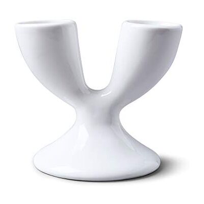 WM Bartleet & Sons - Porcelain Double Egg Cup - White - One Size - Egg Cup WM Bartleet & Sons - Porcelain Double Egg Cup - White - One Size - Egg Cup