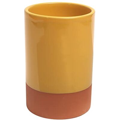 Dexam Sintra Glazed Terracotta Wine Cooler Ochre, White Dexam Sintra Glazed Terracotta Wine Cooler Ochre, White