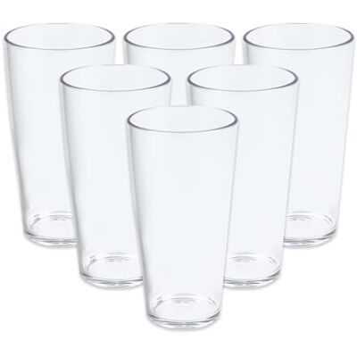 ABENA Gastro Reusable Drinking Glasses, 400ml, Pack of 6, Clear Shatterproof Cups, Dishwasher & Freezer Safe Tumblers, Everyday Use, Restaurants, Bars, Festivals & Outdoor Dining ABENA Gastro Reusable Drinking Glasses, 400ml, Pack of 6, Clear Shatterproof Cups, Dishwasher & Freezer Safe Tumblers, Everyday Use, Restaurants, Bars, Festivals & Outdoor Dining