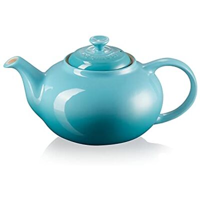 LE CREUSET Stoneware Classic Teapot, 1.3 litres, Serves 3-4 Cups, Caribbean LE CREUSET Stoneware Classic Teapot, 1.3 litres, Serves 3-4 Cups, Caribbean