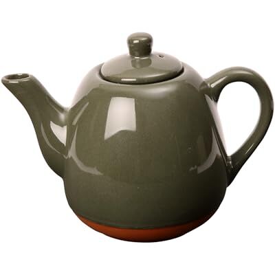 Dexam Sintra Glazed 1200ml Terracotta Teapot Olive Green Dexam Sintra Glazed 1200ml Terracotta Teapot Olive Green