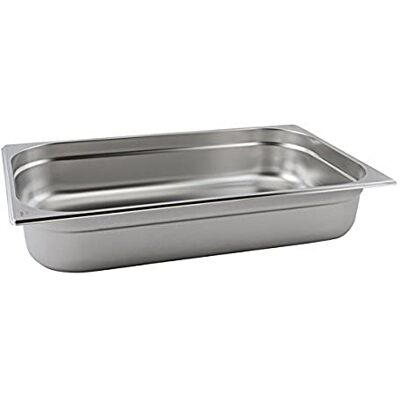Genware NEV-GN11-100 Stainless Steel Gastronorm Pan, Size 1/1, 100 mm Deep Genware NEV-GN11-100 Stainless Steel Gastronorm Pan, Size 1/1, 100 mm Deep