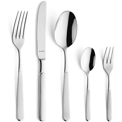 Amefa Satina Cutlery Set for 12 People, Satina 60 piece, Stainless Steel Amefa Satina Cutlery Set for 12 People, Satina 60 piece, Stainless Steel