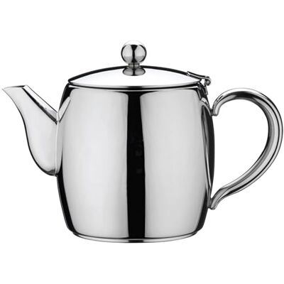 Café Stal Bellux Deluxe Tea Pot 1 Tea Cup/350ml/12oz – Premium 18/10 Stainless Steel Mirror Polished Finish Tea Pot – Heat Resistant Handles, Drip-Free Spout & Hinged Lid Café Stal Bellux Deluxe Tea Pot 1 Tea Cup/350ml/12oz – Premium 18/10 Stainless Steel Mirror Polished Finish Tea Pot – Heat Resistant Handles, Drip-Free Spout & Hinged Lid
