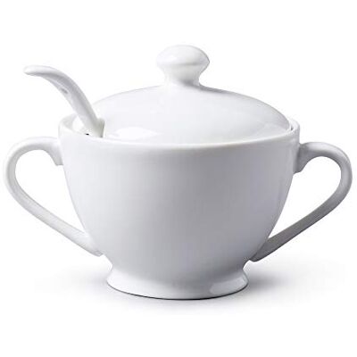 WM Bartleet & Sons - 1750 T372 - White - Sugar Bowl WM Bartleet & Sons - 1750 T372 - White - Sugar Bowl