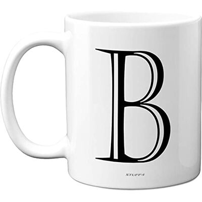 Stuff4 - Initial Black B - 11oz - Premium Cup - Mug Stuff4 - Initial Black B - 11oz - Premium Cup - Mug