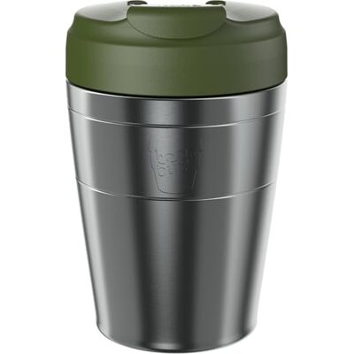 KeepCup Commuter, Insulated Stainless Steel Travel Mug with Leakproof One-Handed Flip Lid, Recycled Steel, BPA Free, Dishwasher Safe, 340ml 12oz Pine KeepCup Commuter, Insulated Stainless Steel Travel Mug with Leakproof One-Handed Flip Lid, Recycled Steel, BPA Free, Dishwasher Safe, 340ml 12oz Pine