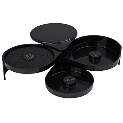 Beaumont Glass Rimmer 3 Tier Black Beaumont Glass Rimmer 3 Tier Black