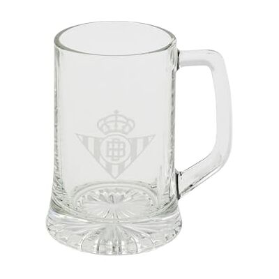 CYP BRAND CYPBRANDS Real Betis Football, Beer Mug, Glass, Capacity 280 ml, Transparent, Official Product CYP BRAND CYPBRANDS Real Betis Football, Beer Mug, Glass, Capacity 280 ml, Transparent, Official Product