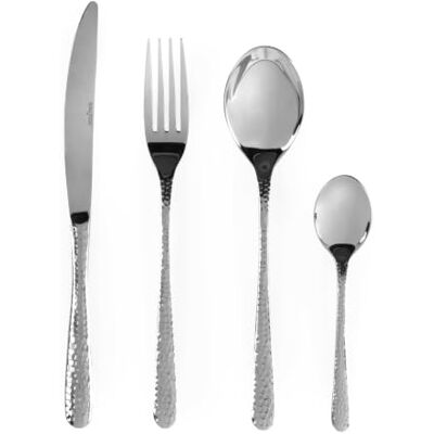 Salter Soho Cutlery Set, 16 Piece, 4 Place Setting 18/0 Stainless Steel, Mirror Polished Finish, Dishwasher Safe, Includes 4 Knives 4 Forks 4 Table Spoons 4 Tea Spoons Salter Soho Cutlery Set, 16 Piece, 4 Place Setting 18/0 Stainless Steel, Mirror Polished Finish, Dishwasher Safe, Includes 4 Knives 4 Forks 4 Table Spoons 4 Tea Spoons