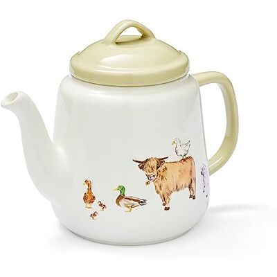Cooksmart British Designed Ceramic Tea Pot Large Teapot for Serving Hot Drinks Tea Pots for All Family Sizes Buttercup Farm Cooksmart British Designed Ceramic Tea Pot Large Teapot for Serving Hot Drinks Tea Pots for All Family Sizes Buttercup Farm