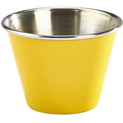 Genware NEV-RAMST2Y Stainless Steel Ramekin, 2.5 oz., Yellow Genware NEV-RAMST2Y Stainless Steel Ramekin, 2.5 oz., Yellow