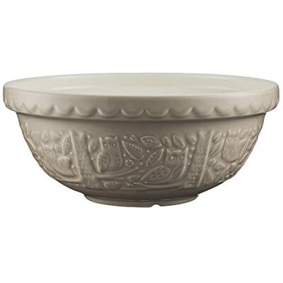Mason Cash in the Forest Owl Mixing Bowl 4 Litre 26cm Stone S18 Stoneware Bowl for Bread, Cake, Cookie, Pastry & Pudding Mixes, Embossed Woodland Design Mason Cash in the Forest Owl Mixing Bowl 4 Litre 26cm Stone S18 Stoneware Bowl for Bread, Cake, Cookie, Pastry & Pudding Mixes, Embossed Woodland Design