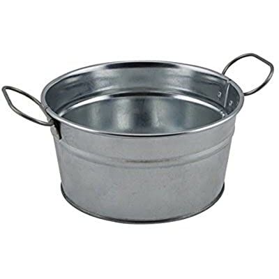 Genware NEV-GSB15 Galvanised Steel Serving Bucket, 15 cm x 8 cm Genware NEV-GSB15 Galvanised Steel Serving Bucket, 15 cm x 8 cm