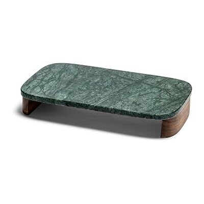 apollo THE HOUSEWARES BRAND Green Marble Rectangle Serving Platter with Acacia Wooden Feet, Cool Surface for Food Prep & Presentation, Cutting and Chopping Board, 30x18x5cm apollo THE HOUSEWARES BRAND Green Marble Rectangle Serving Platter with Acacia Wooden Feet, Cool Surface for Food Prep & Presentation, Cutting and Chopping Board, 30x18x5cm