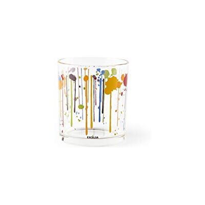 Excelsa Dripping Set of 3 Water Glasses, Glass Excelsa Dripping Set of 3 Water Glasses, Glass