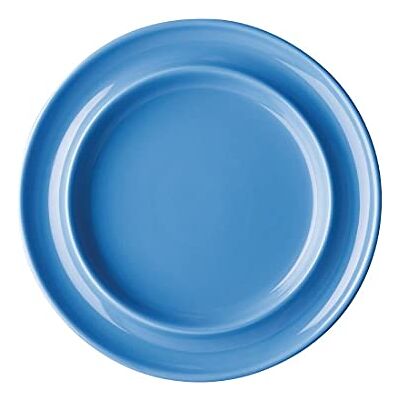 Olympia Heritage Porcelain Raised Rim Plates 203mm, Blue, Pack of 4, 203 mm Olympia Heritage Porcelain Raised Rim Plates 203mm, Blue, Pack of 4, 203 mm