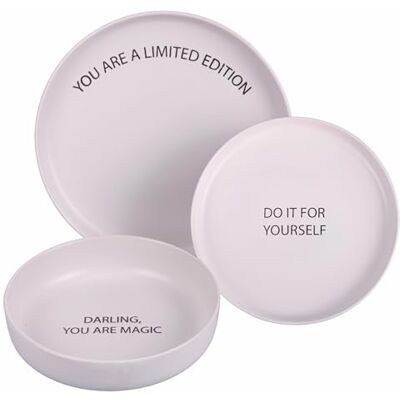 Tivoli Motivation Stoneware 3-Piece Dinner Set Tivoli Motivation Stoneware 3-Piece Dinner Set