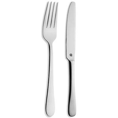 Grunwerg Windsor Carded 2-Piece Table Knife and Fork Set 2TFTKWDR/C, 18/0 Stainless Steel, Rot, Schwarz Grunwerg Windsor Carded 2-Piece Table Knife and Fork Set 2TFTKWDR/C, 18/0 Stainless Steel, Rot, Schwarz