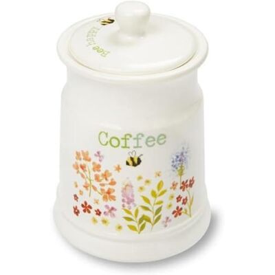 Cooksmart Ceramic Coffee Canister, Bee Happy Design Cooksmart Ceramic Coffee Canister, Bee Happy Design
