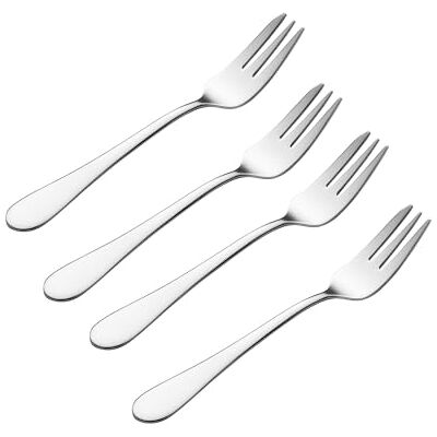 Viners Select 4 Piece Pastry Fork Set 18/0 Stainless Steel Dessert Forks with Mirror Finish Teardrop Handle Design Cake & Pastry Forks for Afternoon Tea Dishwasher Safe Gift Boxed Viners Select 4 Piece Pastry Fork Set 18/0 Stainless Steel Dessert Forks with Mirror Finish Teardrop Handle Design Cake & Pastry Forks for Afternoon Tea Dishwasher Safe Gift Boxed