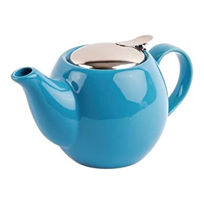 Olympia Stoneware Teapot, Blue, 510ml Removable Metal Lid and Strainer, Dishwasher and Microwave Safe HC409 Olympia Stoneware Teapot, Blue, 510ml Removable Metal Lid and Strainer, Dishwasher and Microwave Safe HC409