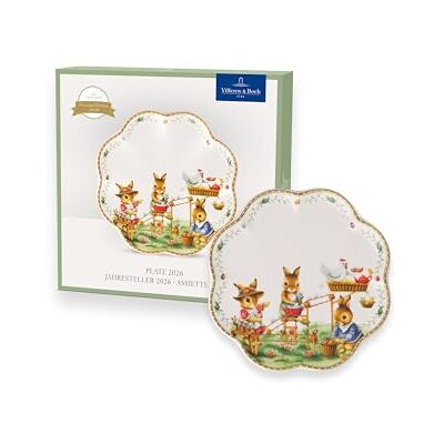 Villeroy & Boch – Annual Easter Edition Plate 2026 Multicoloured, Easter Plate in Premium Porcelain with Gold-Coloured Accents, Dinner Plate, Decoration, Limited collectable Villeroy & Boch – Annual Easter Edition Plate 2026 Multicoloured, Easter Plate in Premium Porcelain with Gold-Coloured Accents, Dinner Plate, Decoration, Limited collectable
