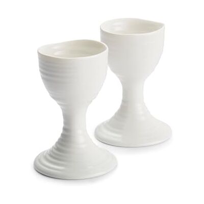 Portmeirion x Sophie Conran Set of 2 Egg Cups White Porcelain, Microwave, Dishwasher & Oven Safe, Presented in a Giftable Box, Suitable for Breakfast or Gifting Portmeirion x Sophie Conran Set of 2 Egg Cups White Porcelain, Microwave, Dishwasher & Oven Safe, Presented in a Giftable Box, Suitable for Breakfast or Gifting