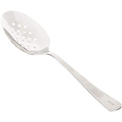 Mercer Culinary Plating Spoon 9", Stainless Steel, Perforated Bowl, 22.86 cm, 24.64 x 2.2 x 2.2 cm, Silver Mercer Culinary Plating Spoon 9", Stainless Steel, Perforated Bowl, 22.86 cm, 24.64 x 2.2 x 2.2 cm, Silver