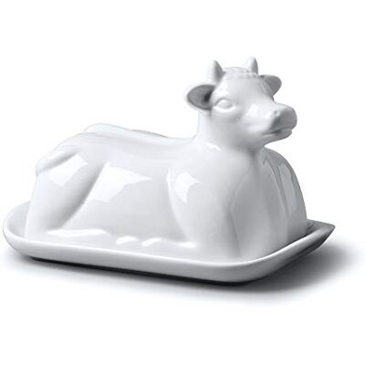 WM Bartleet & Sons 1750 WM Bartleet & Sons Large Butter Dish with Lid, Cow Design, Porcelain Butter Dishes with Cover White WM Bartleet & Sons 1750 WM Bartleet & Sons Large Butter Dish with Lid, Cow Design, Porcelain Butter Dishes with Cover White