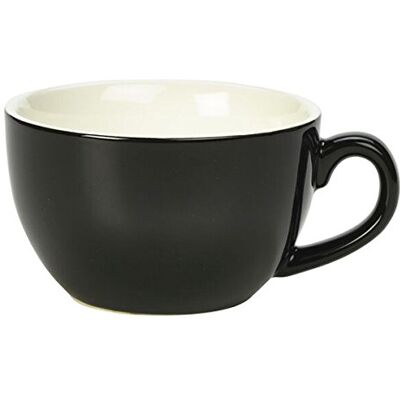 Genware Bowl Shaped Cup Black 8.8oz/250ml, Single Genware Bowl Shaped Cup Black 8.8oz/250ml, Single