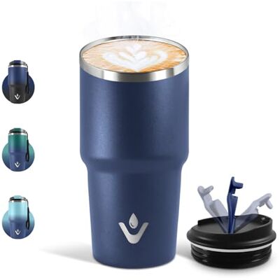 Motswedi Coffee Thermos 600 ml, Reusable Leak Proof Thermal Mug, Thermal Tumbler, 304 Stainless Steel, Travel Mug for Hot and Cold Coffee, Milk and Tea – Indigo Blue Motswedi Coffee Thermos 600 ml, Reusable Leak Proof Thermal Mug, Thermal Tumbler, 304 Stainless Steel, Travel Mug for Hot and Cold Coffee, Milk and Tea – Indigo Blue