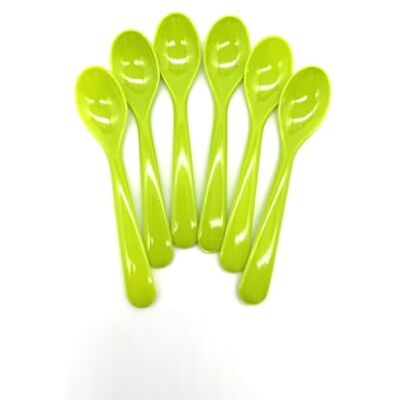 Kimmel 21-000-3307-1 Egg Spoons Large Set of 6 Plastic Lime Kimmel 21-000-3307-1 Egg Spoons Large Set of 6 Plastic Lime