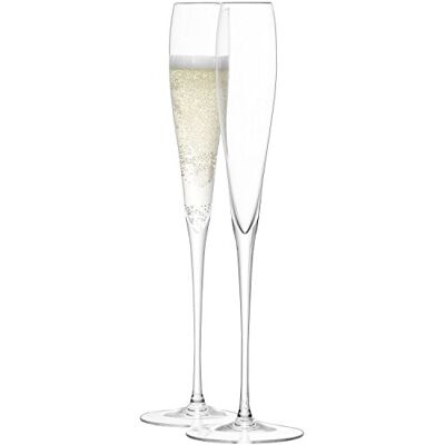 LSA International Wine Grand Champagne Flute 100ml Clear Set of 2 Mouthblown & Handmade Glass WI17 LSA International Wine Grand Champagne Flute 100ml Clear Set of 2 Mouthblown & Handmade Glass WI17