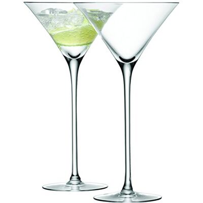LSA International Bar Cocktail Glass 275 ml Clear Set of 2 Mouthblown and Handmade Glass BR08 LSA International Bar Cocktail Glass 275 ml Clear Set of 2 Mouthblown and Handmade Glass BR08