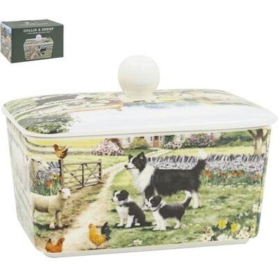 The Leonardo Collection Macneil Collie Sheep Fine China Butter Dish The Leonardo Collection Macneil Collie Sheep Fine China Butter Dish